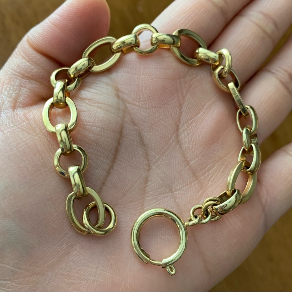 Gold Juicy Couture Bracelet Toggle Clasp Jewelry 7.5”
